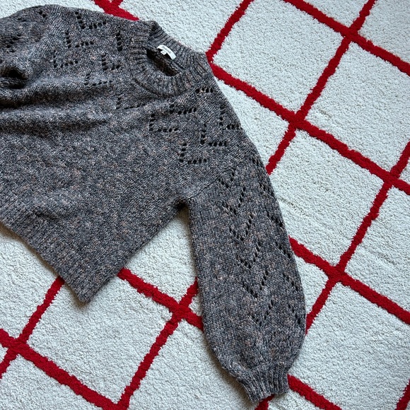 Madewell Open Stitch Pullover Oversized Wool Blend Sweater - Picture 4 of 6